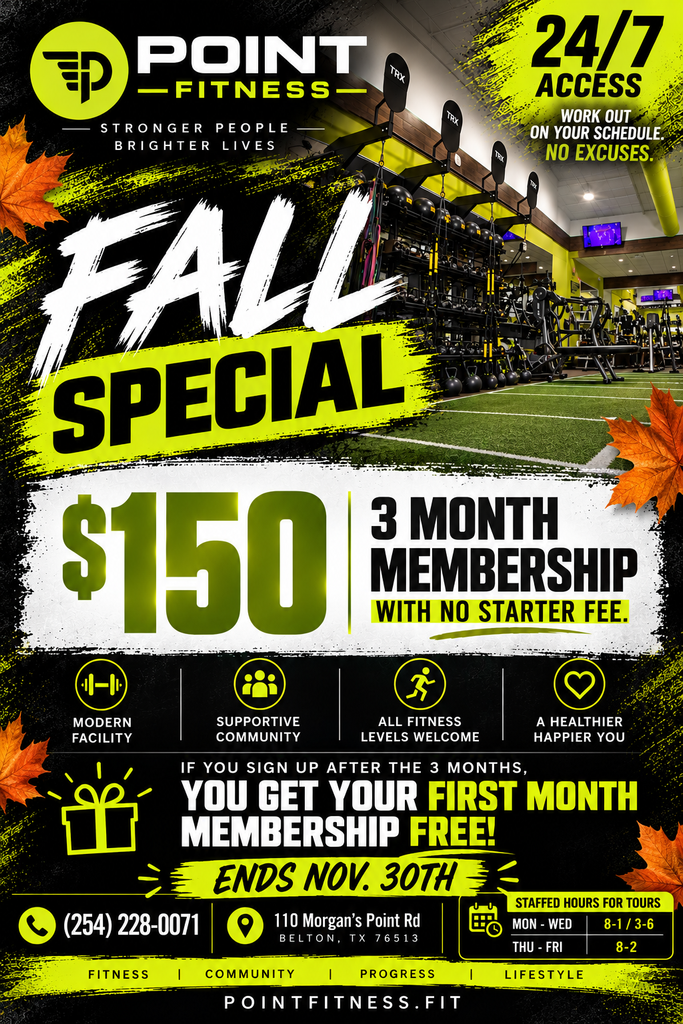 point fitness fall special poster