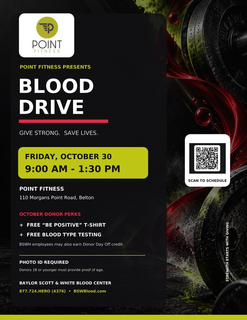 point fitness blood drive oct 30 2026